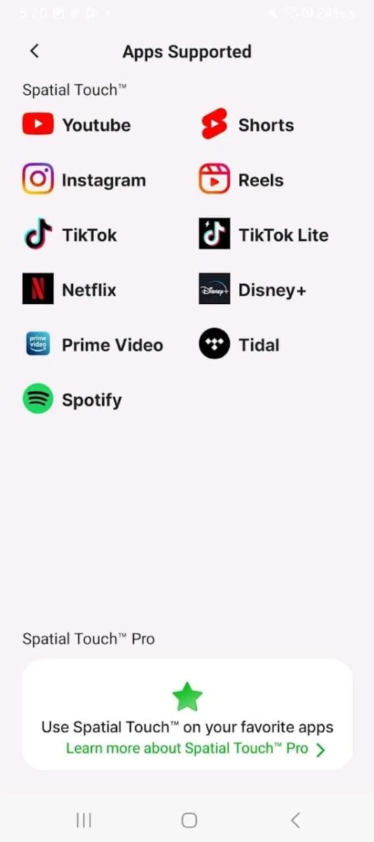 تطبيق Spatial Touch™
