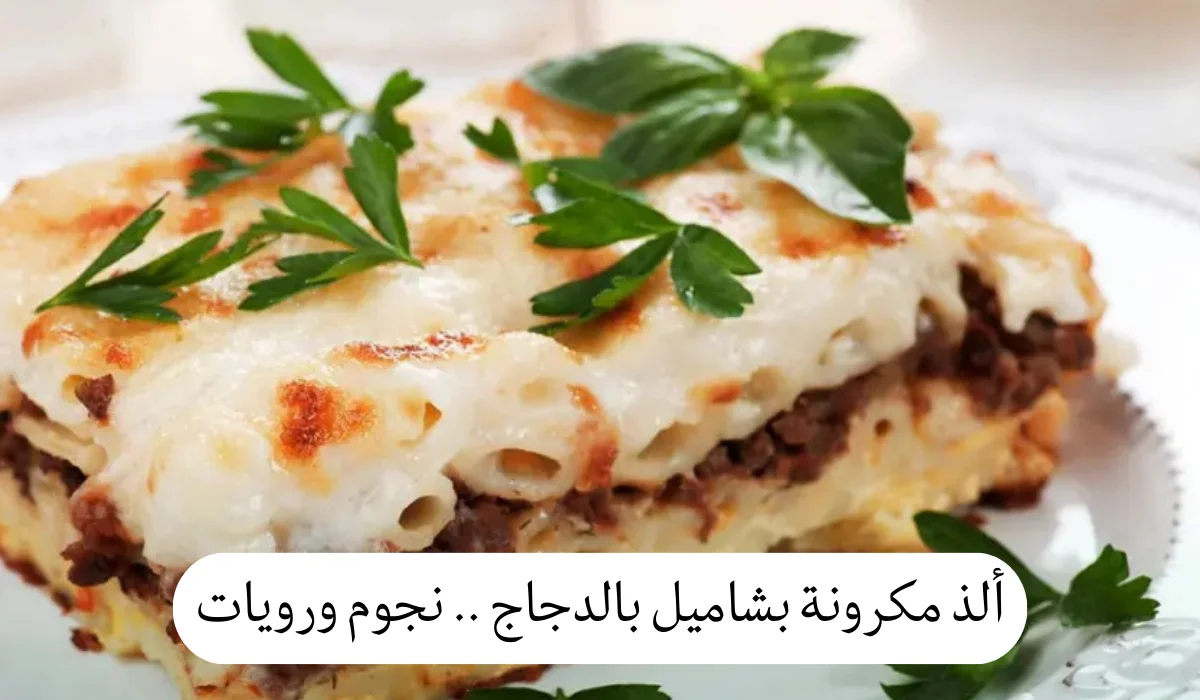 ألذ مكرونة بشاميل بالدجاج