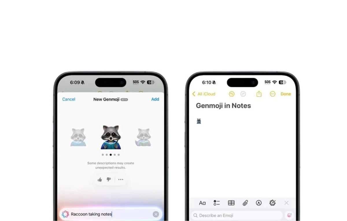 أداة Genmoji