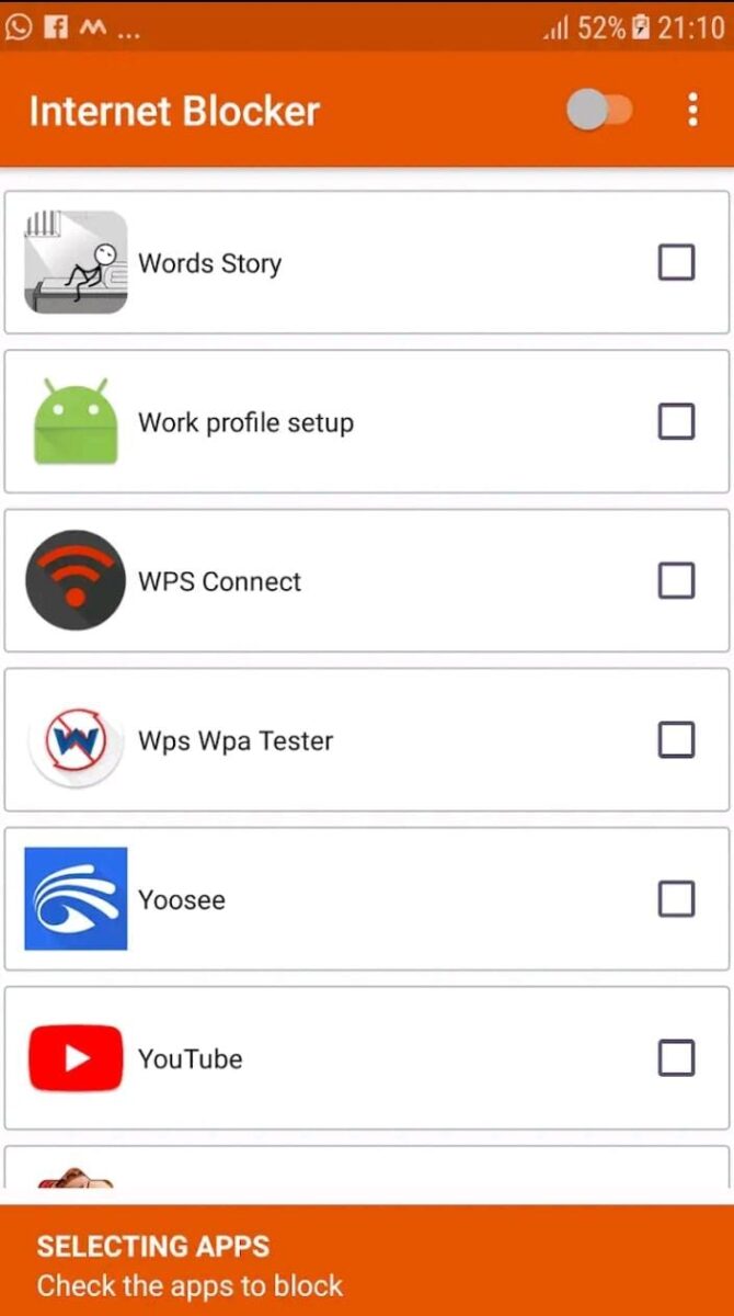 تطبيق Internet Blocker for Apps