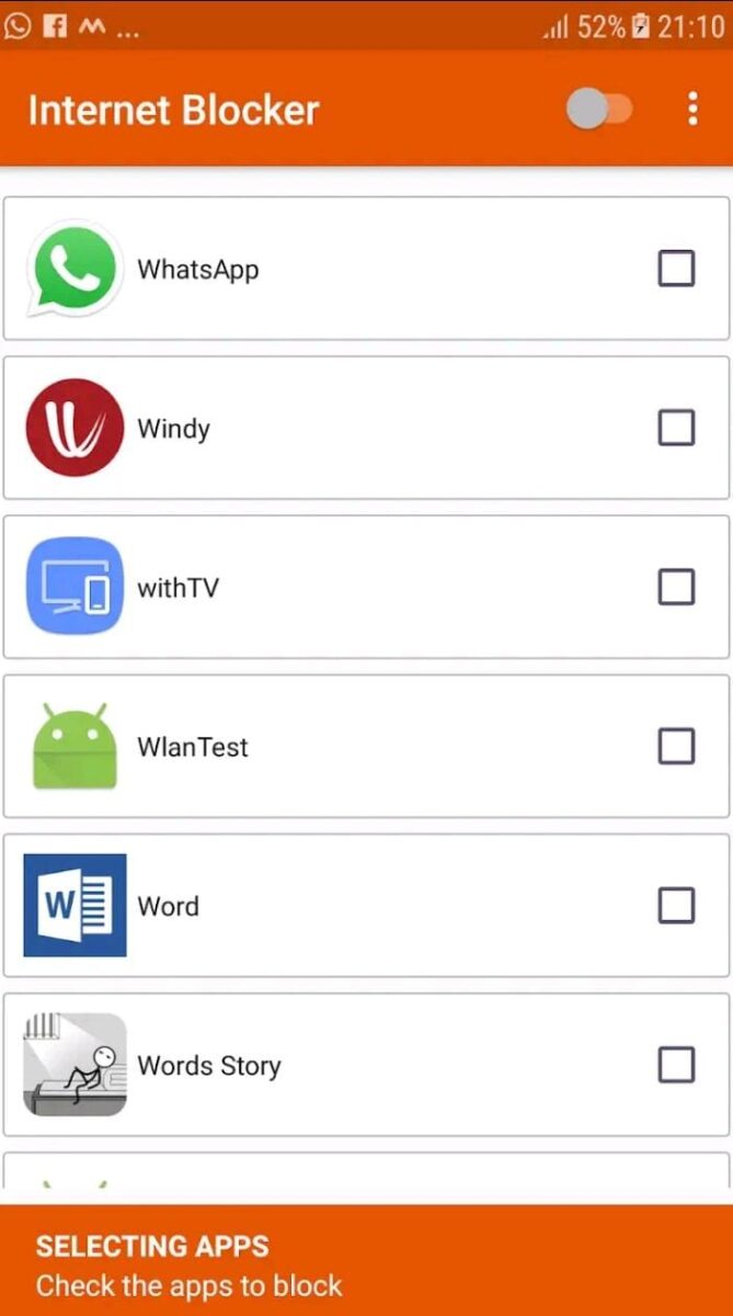 تطبيق Internet Blocker for Apps