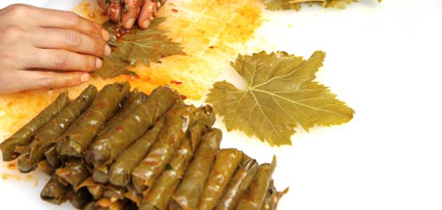 طاجن ورق العنب بالكوارع
