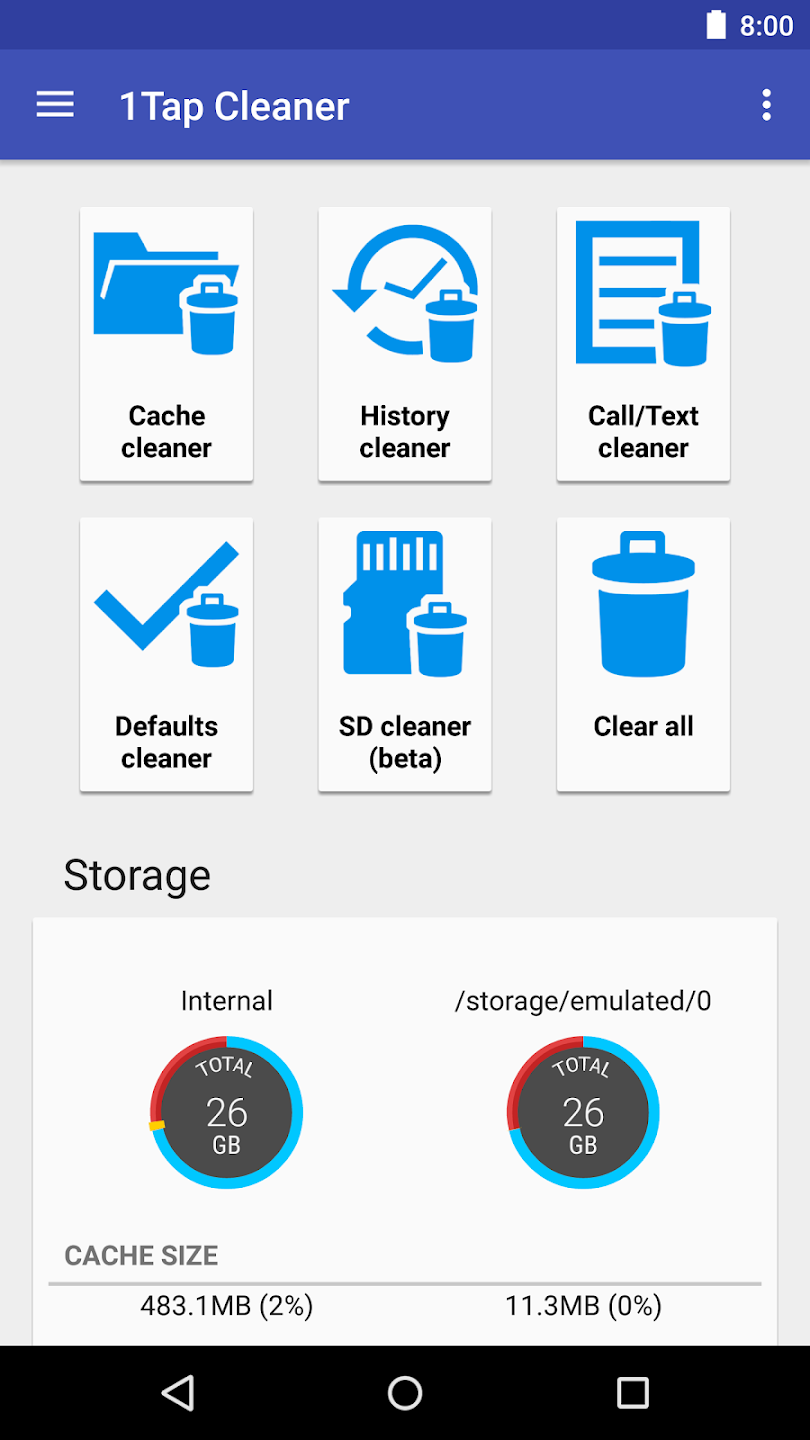 تطبيق 1Tap Cleaner