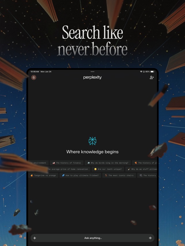 تطبيق Perplexity - Ask Anything