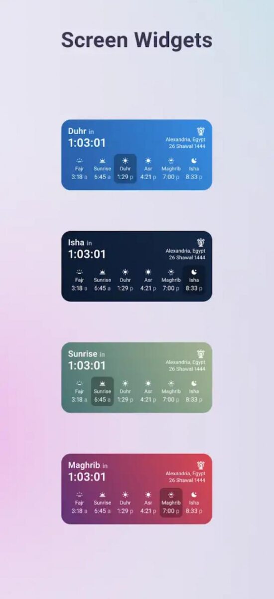 تطبيق Fajr: Fajr Alarm Prayer Times