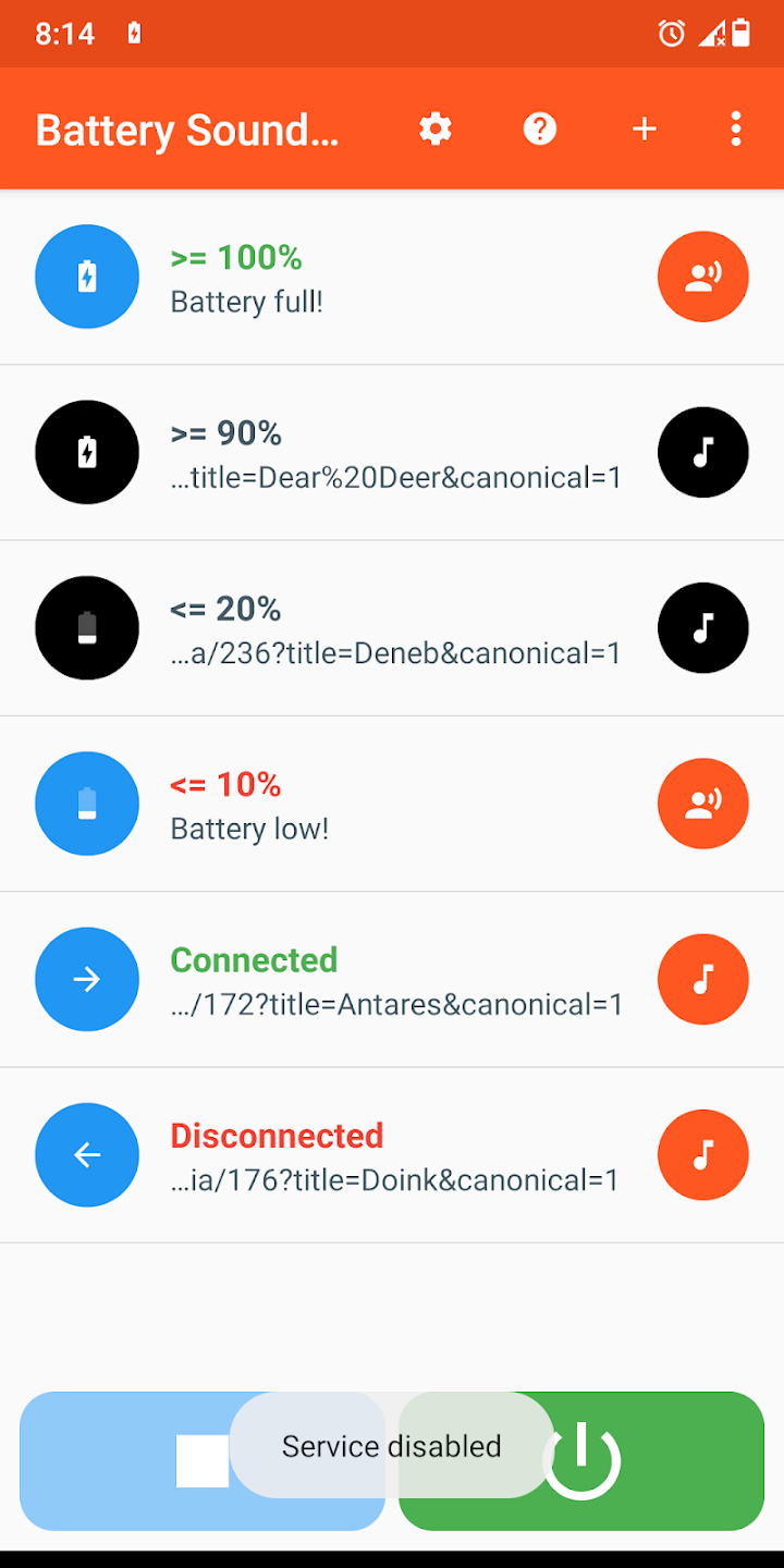 تطبيق Battery Sound Notification
