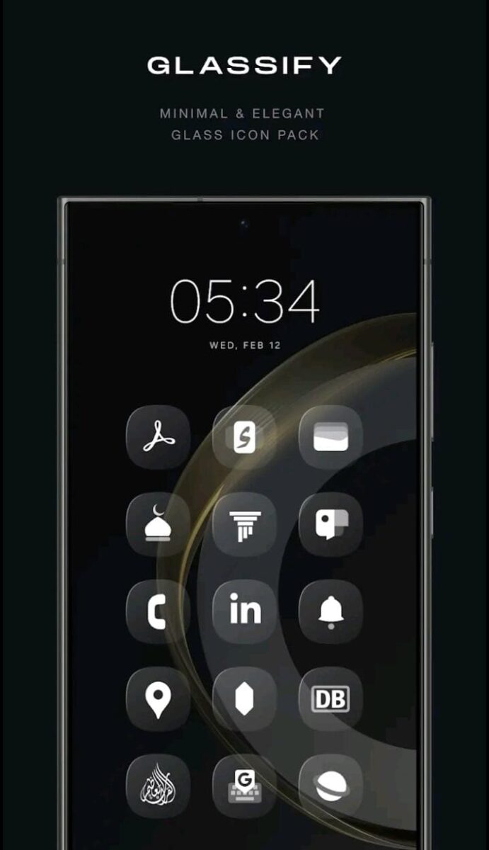 تطبيق Glassify Icon Pack 