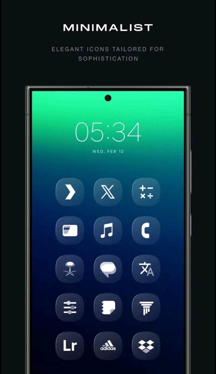 تطبيق Glassify Icon Pack 