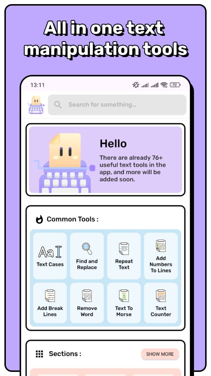 تطبيق Txtfy: Text Manipulation Tools