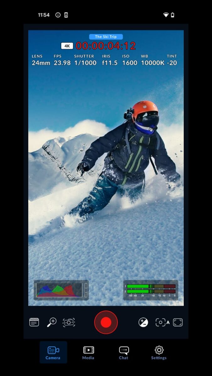 تطبيق Blackmagic Camera 
