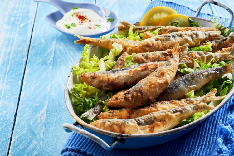سمك السردين المقلي