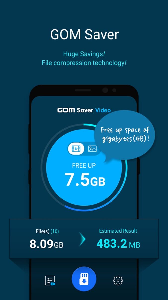 تطبيق GOM Saver: Free up space on yo 
