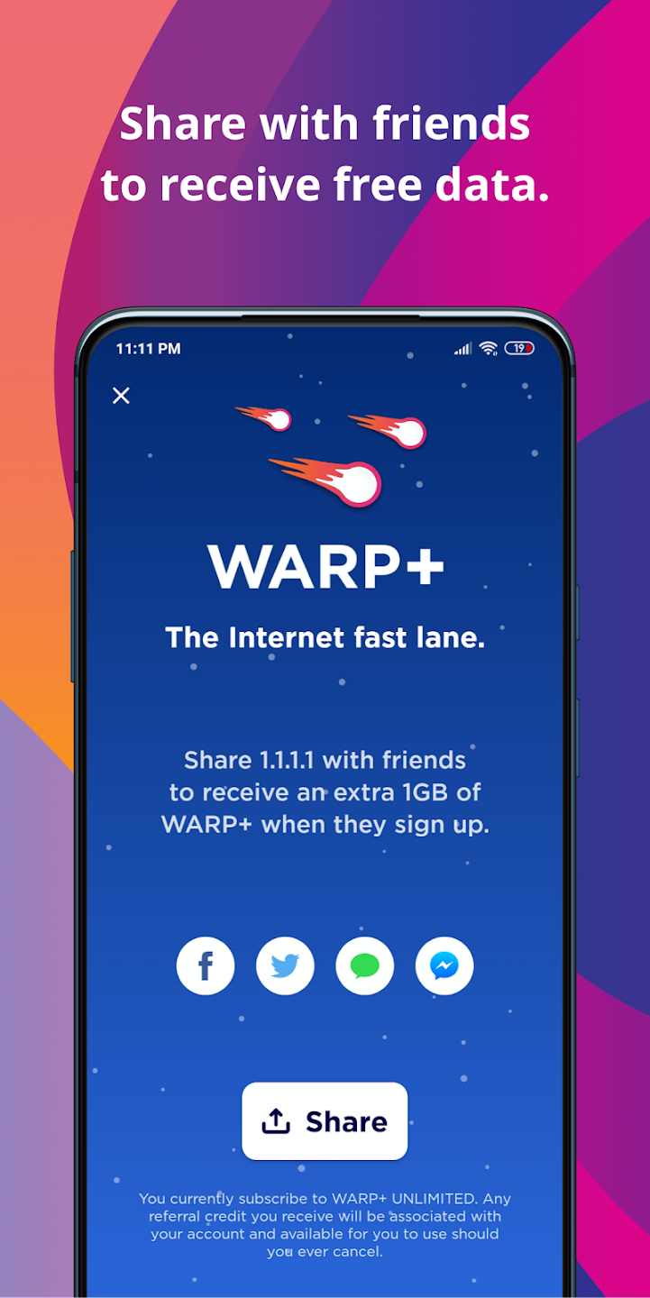 تطبيق 1.1.1.1 + WARP: Safer Internet